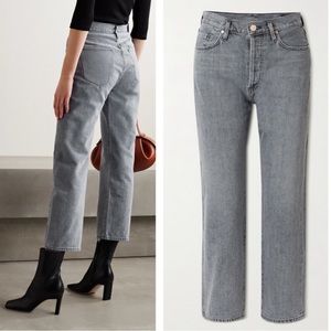 GOLDSIGN The Relaxed Straight Leg Washed Black Jean 100% Cotton 30